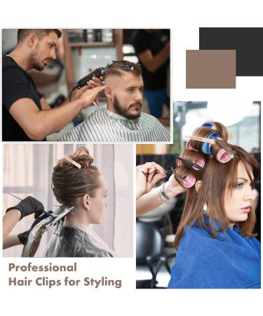 AIMIKE Professional Hair Clips for Styling - 12pcs Non Slip Duck Billed Clips - Salon Quality Sectioning Clips for Men and Women - 10.9cm Long (Brown, Beige, Black) - Buy Online on GoSupps.com