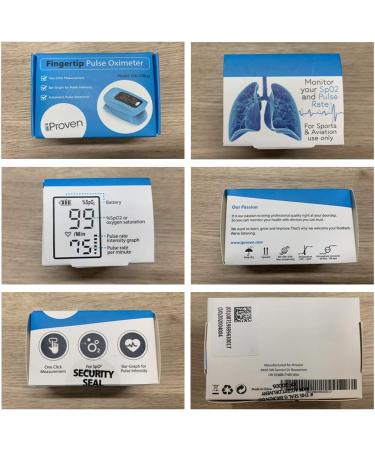 iProven Pulse Oximeter Fingertip - Accurate Blood Oxygen & Heart Rate Monitor - Oximetro De Pulso - OXI-27 Blue - International Shipping Available - Buy Online on GoSupps.com