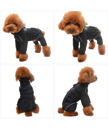 Waterproof Reflective Dog Jacket | Windproof Snow-Proof Vest for Small Medium Large Dogs | Black | Size M (14) - Buy Online on GoSupps.com