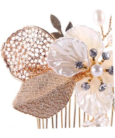 Didiseaon 1pc Bridal Comb Hair Combs for Women Headwear for Women Crystal Hair Comb Gold Hair Comb Bridal Hair Comb Wedding Hair Comb Crystal Headpiece Tiara Bride Leaf Accessories - Buy Online on GoSupps.com