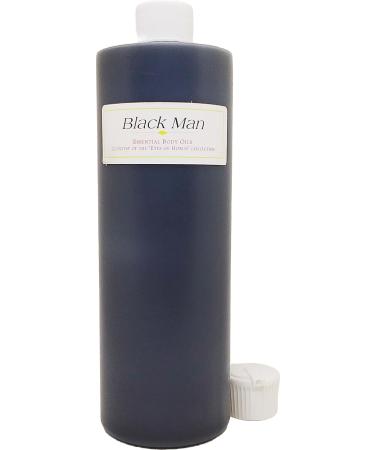 Black Man For Men Scented Body Oil Fragrance Flip Cap - Black - 16 oz. - ID#34075 16 Fl Oz (Pack of 1)