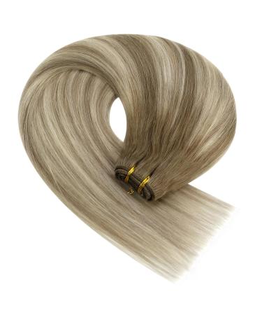 Youngsee Real Hair Tress Ombre Blonde Extensions - Short 35cm Hair Weave Medium Brown to Platinum Ombre 100g #8/60/8 - Buy Online on GoSupps.com
