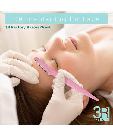 Ladies Facial Hair Razors - Face Shavers for Women Peach Fuzz | Women's Dermaplaning Tool for Removing Fine Hairs on Eyebrows, Face, and Neck - 3R Factory - Buy Online on GoSupps.com