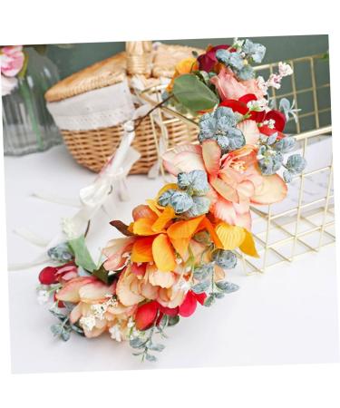 MAGICLULU Wreath Tiara Hair Bands Head Band Fall Garland Green Crown Headband for Girls Flower Girl Headpieces for Wedding Flower Headbands Flower Hair Accessories Autumn Miss - Buy Online on GoSupps.com