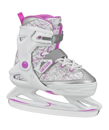 Lake Placid Monarch Girl's Adjustable Ice Skate Fuchsia Medium (1-4)