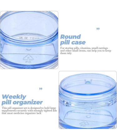 Portable 7 Day Stackable Pill Case Tower - SUPVOX Travel Pill Box (Blue) | International Shipping Available - Buy Online on GoSupps.com