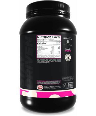 Driven Nutrition IsoDrive Whey Isolate Protein Powder 2lb (Vanilla) 25g Protein Enzyme Enhanced for Absorption Ultra Clean Vanilla Cupcake 2 Pound (Pack of 1) - Buy Online on GoSupps.com
