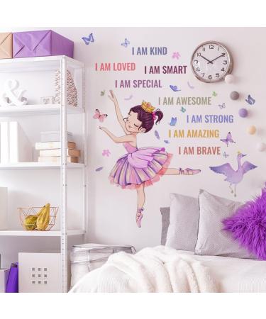 OOTSR Ballet Girls Wall Decals - Inspirational Princess Wall Stickers for Kids Bedroom and Nursery - Buy Online on GoSupps.com