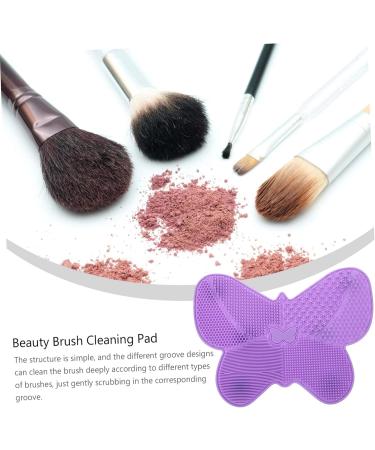 Mikinona 1pc Silicone Scrub Pad Cleaning Tools Hair Brush Cleaning Tool Beauty Tool Cleaning Mat Makeup Brush Scrubber Makeup Tools Portable Brush Make up Silica Gel Cleaner Purple Cosmetic 23X17cm Purple - Buy Online on GoSupps.com