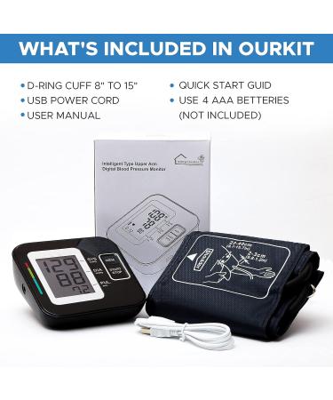 Upper Arm Blood Pressure Monitor - LoviaCare Digital Machine for Home Use - Adjustable Cuff - Large LCD Display - 240 Readings Storage - Buy Online on GoSupps.com