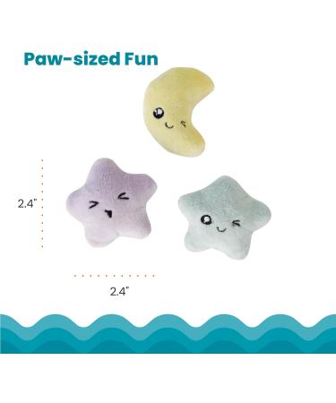 Petstages Toss 'N Twinkle Cat Toys with Catnip - 3 Pack Stars | International Shipping Available - Buy Online on GoSupps.com
