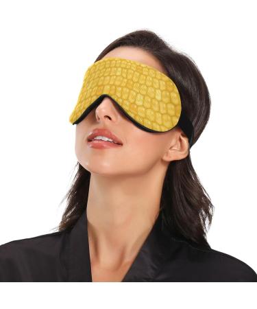 Premium Sweet Corn Eye Mask - Light Blocking Sleep Mask with Adjustable Strap for Comfortable Sleep | Perfect for Men & Women - Ideal for Travel & Naps - Buy Online on GoSupps.com