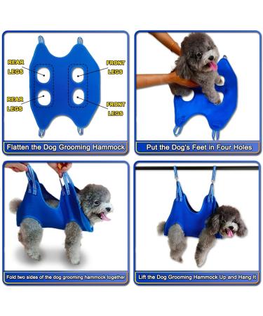 Buy Ovtexzog Dog Care Hammock Harness - Nail Claw Cutting Tool for Small Dogs (Up to 6kg) - Blue - International Shipping Available - Buy Online on GoSupps.com