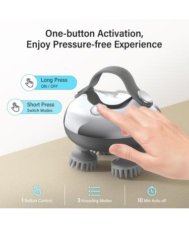 Arboleaf Electric Scalp Massager - Waterproof IPX7 8 Removable Heads 3 Modes | Relaxation & Deep Cleaning Device - International Shipping Available - Buy Online on GoSupps.com