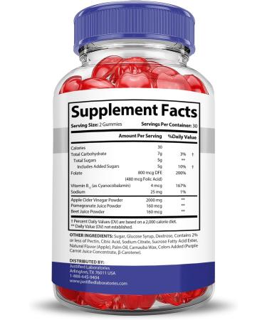 Keto Thrive Keto ACV Gummies 2000MG | Vegan Non-GMO Apple Cider Vinegar with Pomegranate & Beet Juice | 60 Count - Buy Online on GoSupps.com