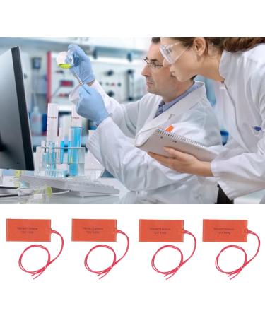 4 Pack Silicone Heating Mats - 12V 15W Rubber Heating Pads | Flexible Heating Blankets | Max Temp 200 - Ideal for International Shipping - Buy Online on GoSupps.com