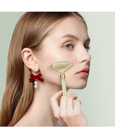 3D Jade Roller & Gua Sha Set - Best Natural Stone Face Massager for Anti-Aging & Soothing Skin - Buy Online on GoSupps.com