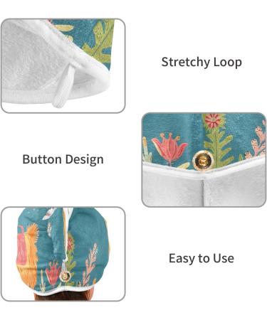 Super Absorbent Cute Llama Hair Towel 2 Pack - Quick Dry Hair Turbans for Women & Girls - Buy Online on GoSupps.com