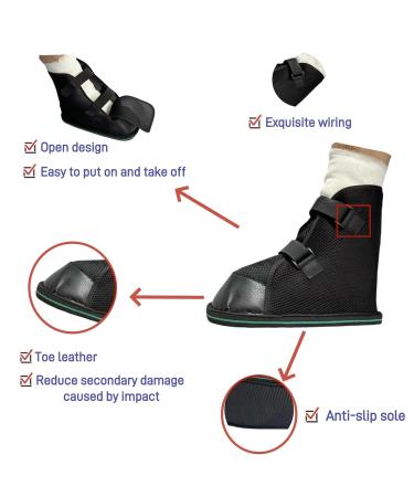 Foot Fracture Surgical Shoes | Adjustable Post-Operative Boots for Foot Injuries | X-Large Black Recovery Cast Shoe Covers - Buy Online on GoSupps.com
