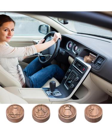 Zhehao 4 Pack Cat Theme Wood Car Essential Oil Diffuser Set - Aromatherapy Diffuser for Home Office Car Yoga & More - Buy Online on GoSupps.com