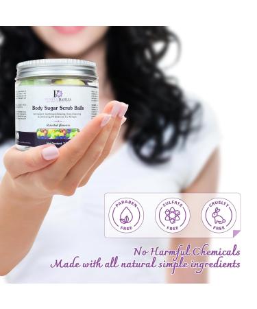 Body Sugar Scrub Balls - Assorted Flavors | Exfoliating & Moisturizing Scrub for Hands & Feet - Buy Online on GoSupps.com