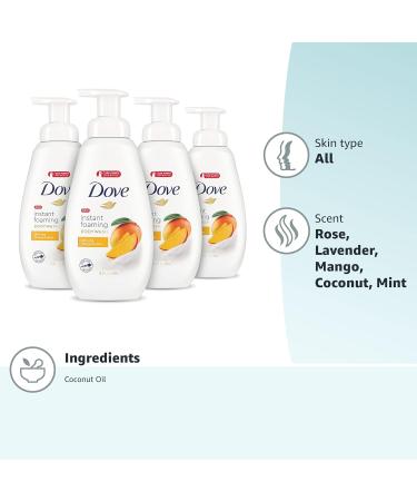 Dove Foaming Body Wash with Mango Butter - 13.5 oz (Pack of 4) | For Glowing Skin - Buy Online on GoSupps.com