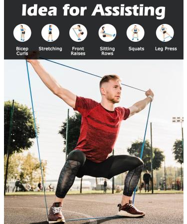 Zacro Resistance Bands Set - Fitness Straps for Yoga Pilates Strength Training & Physiotherapy - Includes Door Anchors - Ideal for Men & Women - Buy Online on GoSupps.com