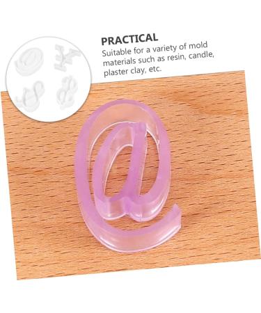 STOBOK 4pcs Silicone Mold Epoxy Resin Silicone Resin Molds Silicone Gummy Molds Diy Sign Mold Crystal White 4.8X4.2CM - Buy Online on GoSupps.com