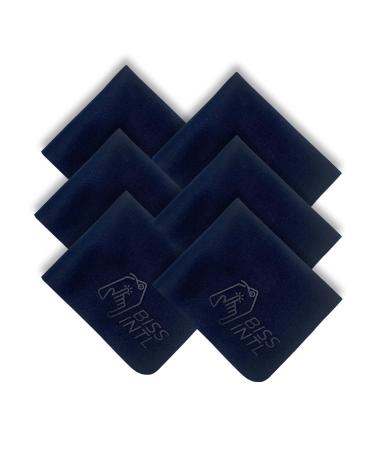 Suede Microfiber Cleaning Cloths for Glasses 6-Pack (Black) - All-Purpose Soft Cloth Scratch Free Streak Free Cleans Glasses Screens for iPhone iPad Laptops TV Screens 6" x 7"