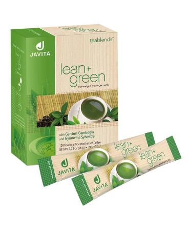 Lean + Green, Premium, 100% Sencha Green Tea, Super Citrimax (Garcinia Cambogia) & Gymnema Sylvestre, for Weight Management, Appetite Control and Sugar Balance 24 ct, Javita