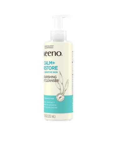 Aveeno Calm + Restore Oat Cleanser - Fragrance Free 7.8 fl oz | Gentle Hydrating Face Wash - Buy Online on GoSupps.com