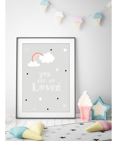 ArtPin Children's Room Poster Set - Decorative Girls Baby Room Wall Art (Set of 3 A4 Pictures) - Buy Online on GoSupps.com