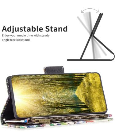 VQWQ Mobile Phone Case for Xiaomi Redmi Note 12 5G & Poco X5 - Protective Leather Zipper Map Case with Lanyard - Buy Online on GoSupps.com