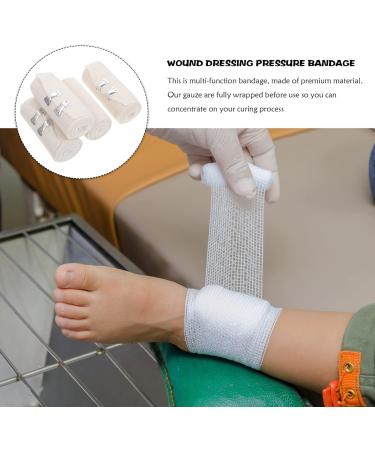 Wrap Pack of 4 + 8 Extra Clips - 4" Compression Bandage for Knee Ankle Wrist - 14.7ft Stretches - Exercise Accessories - Buy Online on GoSupps.com