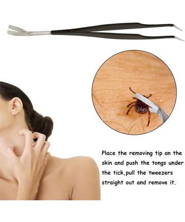 Easyult Tick Pliers & Splinter Tweezers Stainless Steel 2in1 for Humans Dogs & Children | Reliable Tick Removal Tools - Buy Online on GoSupps.com
