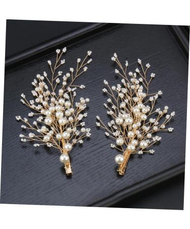 minkissy 1 Pair Wedding Headpiece for Bride Wedding Hair Clip Rhinestone Hair Accessories Pearl Hair Accessories Hair Clips Flower Hairpins Wedding Accessories Miss Rhinestones - Buy Online on GoSupps.com