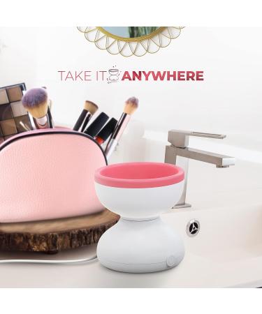 Electric Makeup Brush Cleaner Machine by InfinityyS | USB Automatic Cleanser for All Brushes - Easy to Use - Pink - Buy Online on GoSupps.com
