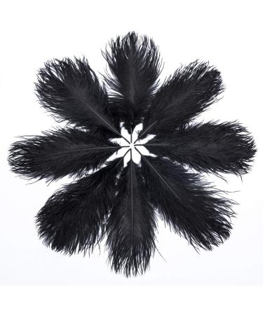 Hollosport 30PCS Black Ostrich Feathers 10-12 Inches for Centerpieces, Weddings, and Crafts - Buy Online on GoSupps.com