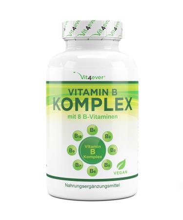 Vitamin B complex 500 tablets - all 8 B vitamins in 1 tablet - vitamin B1 B2 B3 B5 B6 B12 Biotin & folic acid - laboratory test - Premium quality - vegan 500 pieces (1 Pack) - Buy Online on GoSupps.com