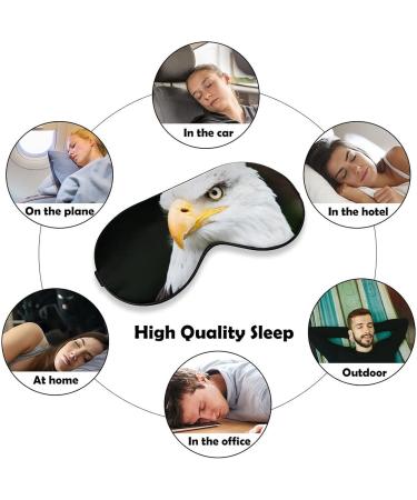 Bald Eagle Sleep Mask for Men & Women | Adjustable Strap, Block Out Light for Travel, Nap | Comfortable Night Eye Cover - Buy Online on GoSupps.com