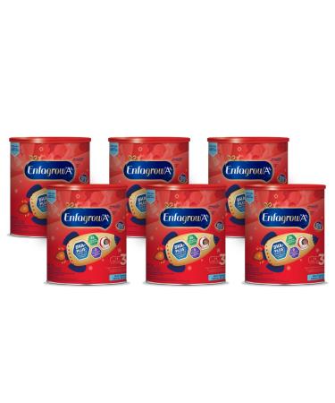 Enfagrow A+ Toddler Nutritional Drink 26 Nutrients including DHA a type of Omega-3 fat Age 12-36 months Milk Flavour Powder 907g Pack of 6