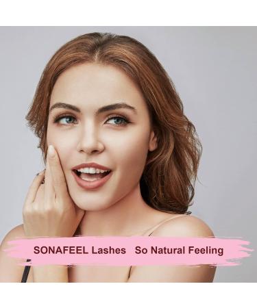 SONAFEEL Short Fluffy Wispy Mink Lashes - Natural Look Extensions 10mm - 10 Pairs - Reusable Handmade False Eyelashes - Buy Online on GoSupps.com