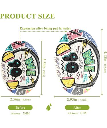 3-Pack Cleaning Kitchen Sponges Oval Vintage Poster Banner Kitchen Cellulose Dishwashing Wood Pulp Cotton - Buy Online on GoSupps.com