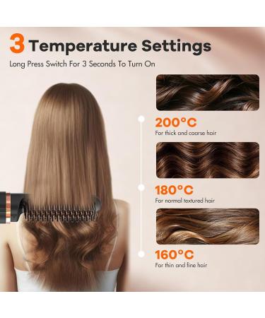 Cordless Hair Straightener Brush - Portable Hot Comb for All Hair Types Negative Ions Travel-Friendly Professional Styling Tool Auto Power Off - Perfect for Women - Buy Online on GoSupps.com