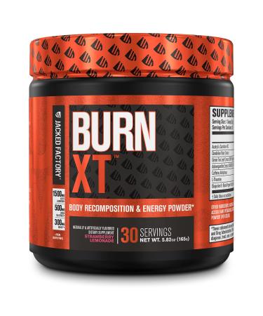 Burn-XT Thermogenic Fat Burner Powder - Pre Workout Energy Booster, Weight Loss Supplement, Appetite Suppressant - Acetyl L Carnitine, Green Tea Extract (EGCG) - 30 Sv, Strawberry Lemonade