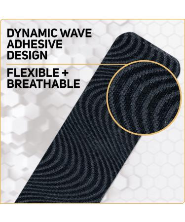 Care Science Waterproof Kinesiology Tape - 40 ct Precut Strips (2 Rolls) | Copper Infused Water Resistant Elastic Athletic Tape for Sports & Weightlifting - Muscle Strain Relief & Joint Support - Buy Online on GoSupps.com