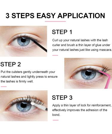 Cluster Eyelash Extensions Kit 240Pcs 30D 0.07 DCurl Mix 9-15mm Lashes - DIY Individual Soft Natural False Eyelashes with Bond, Seal & Applicator - 30P Kit - Buy Online on GoSupps.com