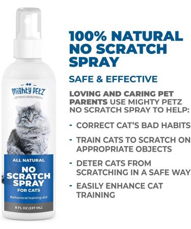 Mighty Petz Cat Repellent Spray for Furniture - Indoor & Outdoor Use | No Scratch | Alcohol-Free Deterrent | Behavioral Training Aid | Couch Protector - 8 oz - Buy Online on GoSupps.com