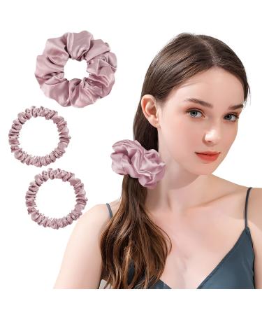Osilk 3-Set 100% silk hair tie Small scrunchy hair jewelry braid rubber hair rings elastic hair bands rubber bands lotos 3-part range lotos