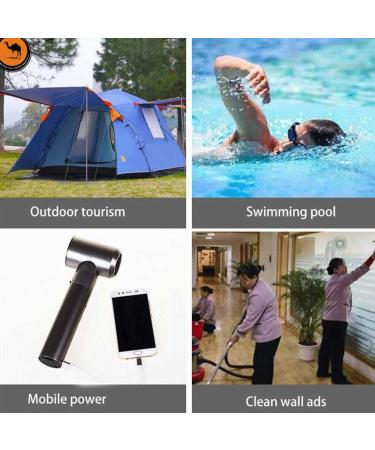 Cordless Hair Dryer - Rechargeable Wireless Hair Dryer with Hot Air and Cold Air Blow for Kids Summer Indoor and Outdoor Travel - 400W - Buy Online on GoSupps.com